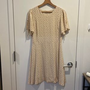 Madewell floral print tie sleeve dress